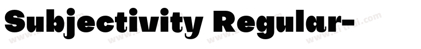 Subjectivity Regular字体转换